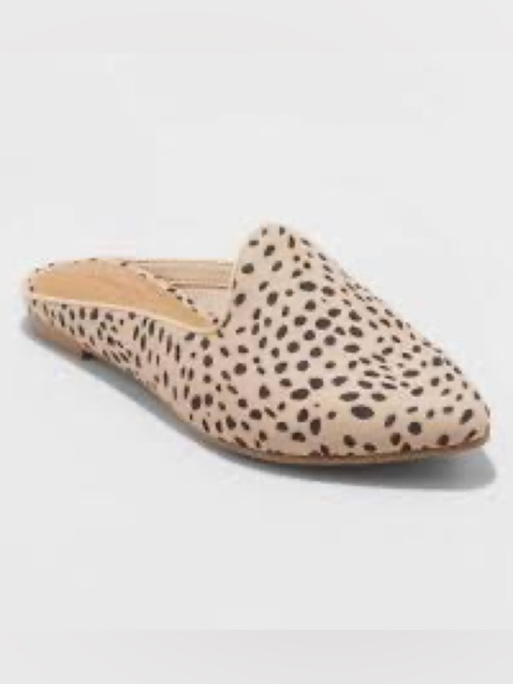 Universal Thread Leopard-Print Backless Mule in Beige and Black